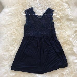 Navy Blue Lace Dress/Tunic